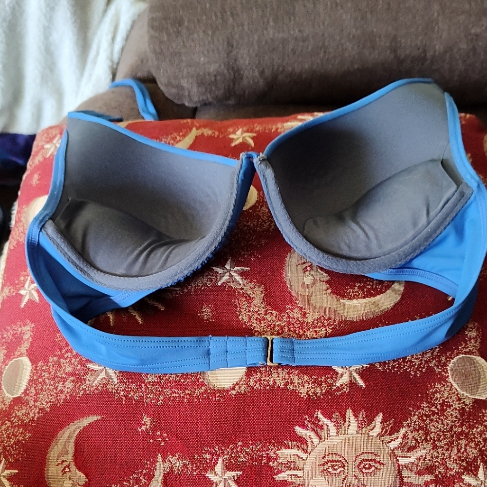 Blue Halter Bikini Top - Picture 2 of 3